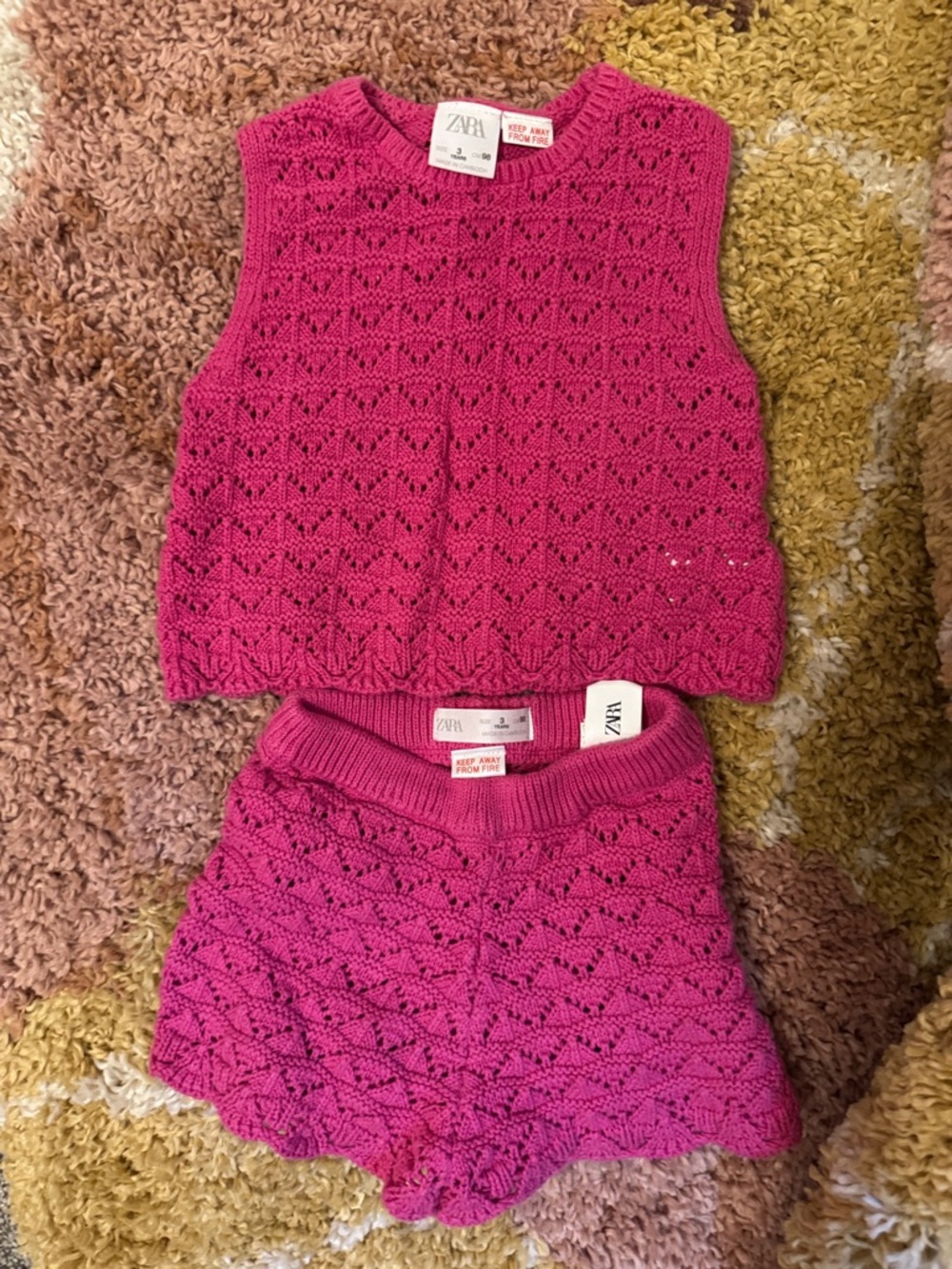 Zara pink knit set